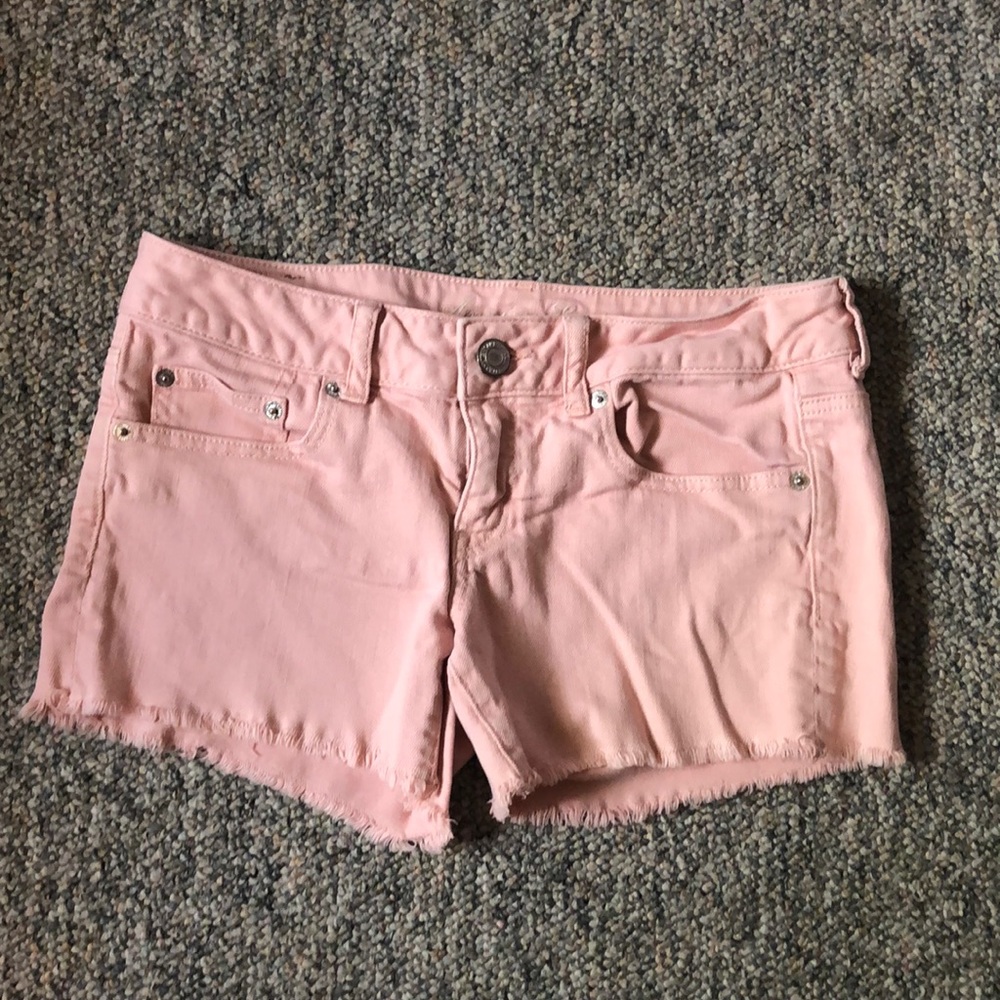 American Eagle Pink Denim Shorts